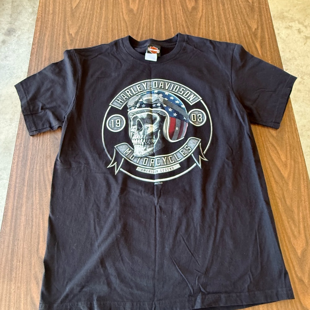 Harley-Davidson Black Skull Graphic Short Sleeve Tee